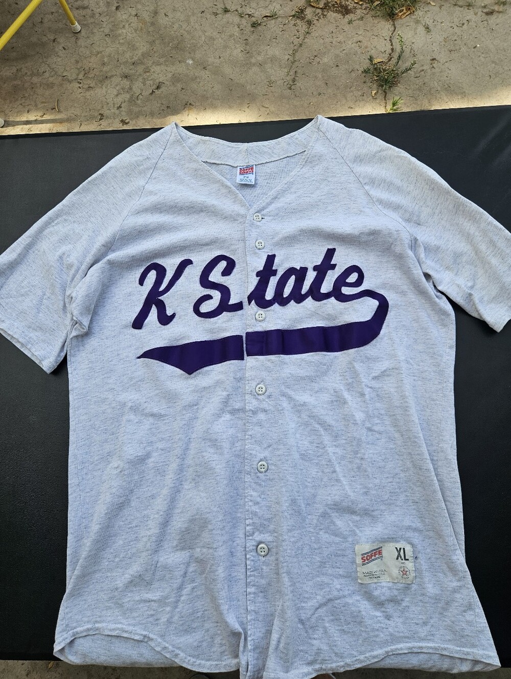 Kansas State Wildcats Vintage Soffe Baseball Jersey